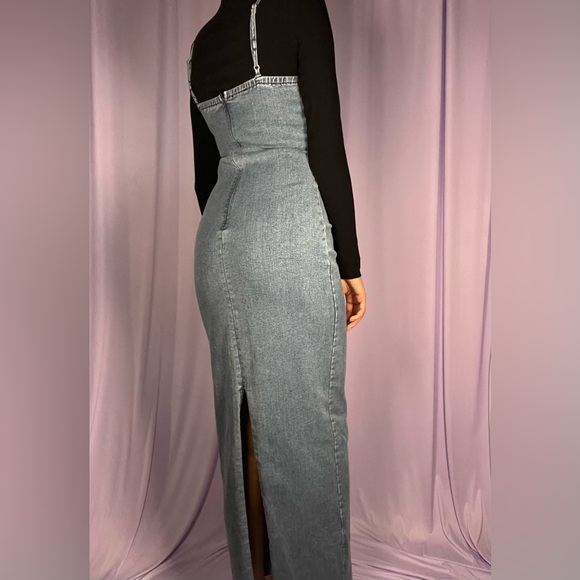 Blue Denim Maxi Dress - Picture 9 of 14
